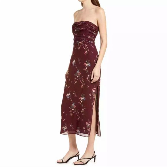 Reformation Dresses & Skirts - Reformation Lore Floral Strapless Dress 12
